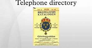 Telephone directory