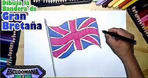 Dibuja y pinta la bandera del Reino Unido de Gran Bretaña