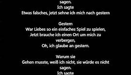 The Beatles - Yesterday [Deutsche Übersetzung / German Lyrics]