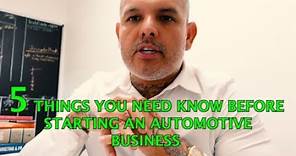 5 TIPS ON HOW TO START AN AUTOMOTIVE SHOP OR BODYSHOP. Pt.1