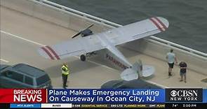 Plane Lands On Causeway In Ocean City, N.J.