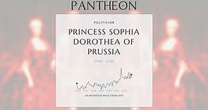 Princess Sophia Dorothea of Prussia Biography - Margravine consort of Brandenburg-Schwedt