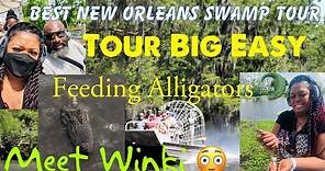 BEST SWAMP TOUR IN NEW ORLEANS / TOUR BIG EASY AIR BOAT TOUR / FEEDING ALLIGATORS FROM THE BOAT