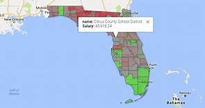 INTERACTIVE MAP: Average Florida teacher salaries by county