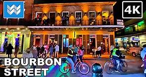 [4K] Nightlife at Bourbon Street in New Orleans, Louisiana USA Virtual Walking Tour & Travel Guide