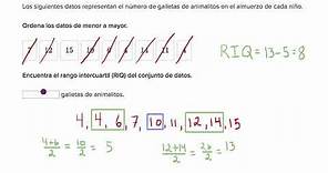 Cómo calcular un rango intercuartil RIQ | Khan Academy en Español
