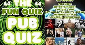 The PUB QUIZ No44 - 6 Different Rounds - 40 Questions & Answers - 54 Points to Win - Quiz/Trivia.