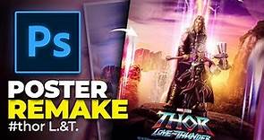 Movie Poster Design Speed Art(Thor Love & Thunder) I Photoshop 2022 I