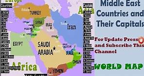 Middle East Countries & their Location/Middle East Map, Countries, & Facts 2023/Middle East Map 2023