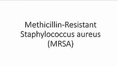 Methicillin Resistant Staphylococcus aureus (MRSA) - Microbiology