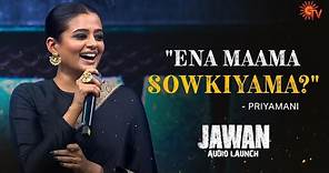 Priyamani's Speech | Jawan Audio Launch | Best Moments | Shah Rukh Khan | Vijay Sethupathi | Sun TV