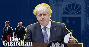 The 33 hours that brought Boris Johnson to resign as Conservative leader – in three minutes