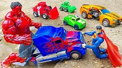 Fire Truck School Bus Toys Dump Truck Tractor Tow Truck Kids toy videos