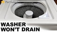 Washer Troubleshooting: Top-Load Washer Won't Drain - How to Fix Your Washer | PartSelect.com