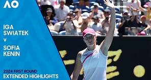 Iga Swiatek v Sofia Kenin Extended Highlights | Australian Open 2024 First Round