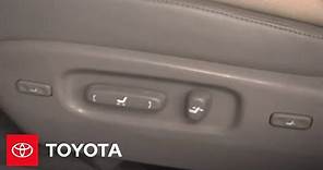 2007 - 2009 Highlander How-To: Power Front Seats | Toyota