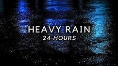 Rain Sounds for Sleeping 24 Hours | Heavy Rain All Night for Insomnia Relief