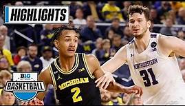 Northwestern at Michigan | Highlights | Big Ten Men's Basketball | Jan. 15, 2023