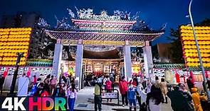 大年初二 龍山寺/艋舺夜市人潮｜4K HDR｜Taipei Walk - Longshan Temple to Bangka Night Market of the Lunar New Year