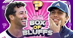 ‘I’ve Never Seen This Guy More Serious!’ | Box Of BLUFFS! | Daniel Ricciardo & Alex Albon