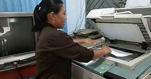 Procedure how to copy document using photocopy machine
