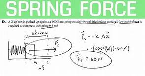 How to find spring force, spring constant or distance stretched (Hooke's Law)