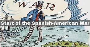 25th April 1898: The United States declares war on Spain in the Spanish–American War