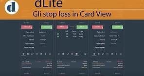 dLite trading: come impostare lo Stop Loss nella visualizzazione a tessere