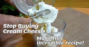 Cream Cheese Recipe | How to make Cream Cheese | Homemade Cream Cheese