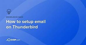 How to setup email on Thunderbird