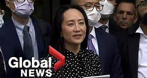 Huawei CFO Meng Wanzhou speaks after being released amid US plea deal