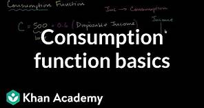 Consumption function basics | Macroeconomics | Khan Academy