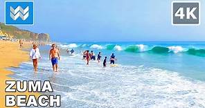 [4K] Zuma Beach in Malibu, California USA - Virtual Beach Walking Tour - Relaxing Ocean Waves 🎧