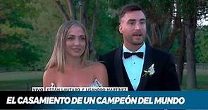 TAGLIAFICO Y CAROLINA DIERON EL SÍ: El casamiento de un campeón del mundo