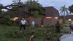 Giant tree falls on Palm Beach Gardens man's home during tornado