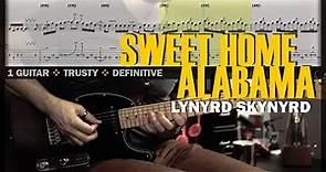 Sweet Home Alabama | Guitar Cover Tab | Guitar Solo Lesson | BT with Vocals 🎸 LYNYRD SKYNYRD