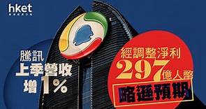【騰訊業績】騰訊高開近2%　上季營收增1%　經調整淨利297.11億人幣　增派末期息至2.4港元 - 香港經濟日報 - 即時新聞頻道 - 即市財經 - 股市