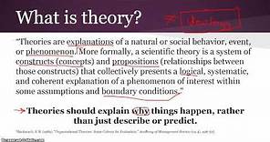 What Is Theory?