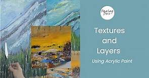 Abstract Art: Textured Landscape in Acrylic - Kootenay National Park Paint Pots