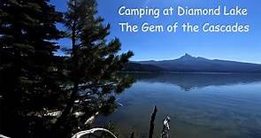 Camping at Diamond Lake, Oregon, the gem of the Cascade Mountains.