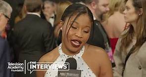 Nominee Dominique Fishback ("Swarm") at the 75th Primetime Emmys - TelevisionAcademy.com/Interviews