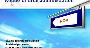 PPT - Routes of drug administration PowerPoint Presentation, free download - ID:9513395