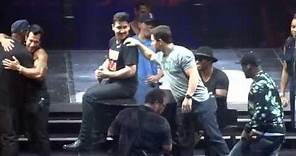 Mark Wahlberg on stage with NKOTB - Madison Square Garden