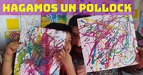 💥 Jackson Pollock para niños y niñas. 😲 Cómo hacer DRIPPING, o goteo, sin pinceles. #arteabstracto