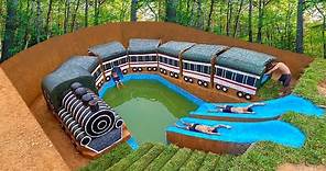 My Summer Holiday 125 Days Building 1M Dollars Water Slide Park into Underground Swimming Pool House