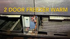 True 2 door freezer warm