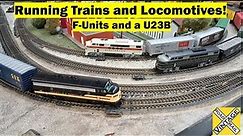 Running Trains and F Unit Locomotives on my 50 Year old Atlas 4x8 HO Scale Layout! (May 2023)
