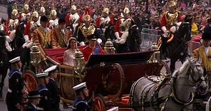 William and Kate on the Procession Route - The Royal Wedding - BBC