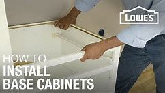 How to Install Base Cabinets