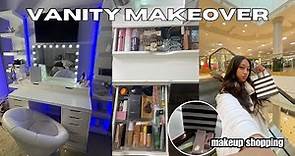 COMPLETE VANITY MAKEOVER | ikea, makeup shopping, re-organizing